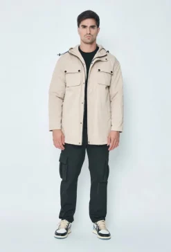 Parka mi longue à capuche