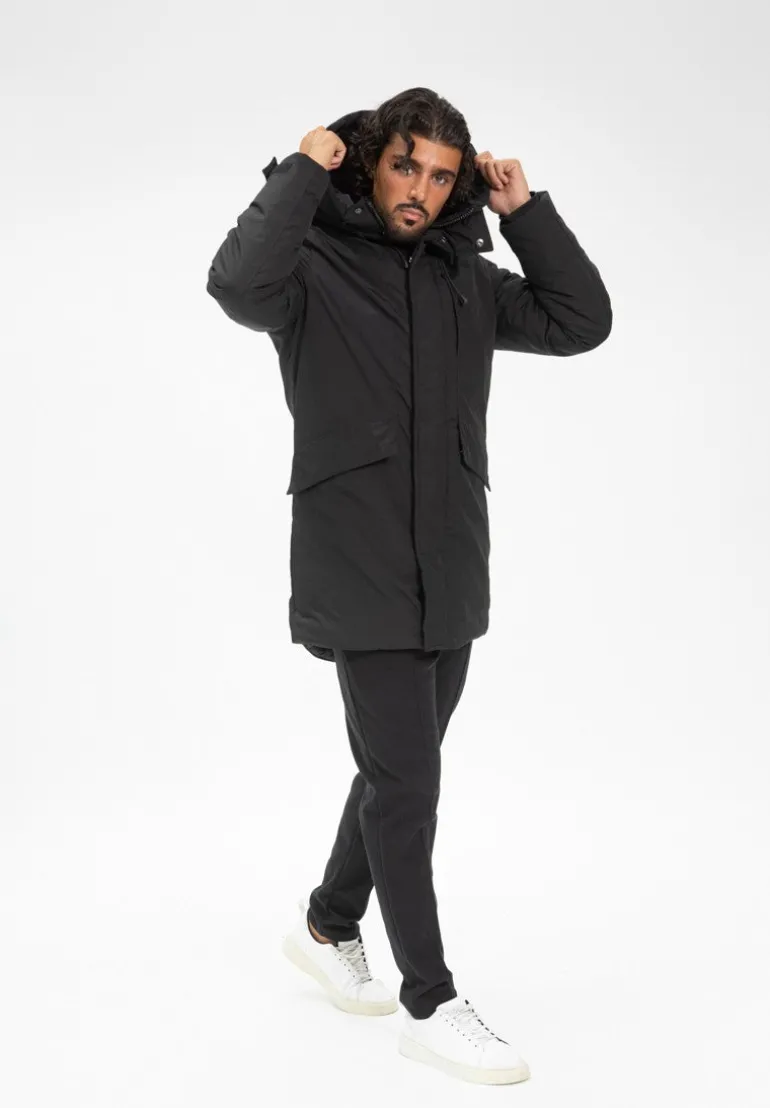 Parka mi longue a capuche