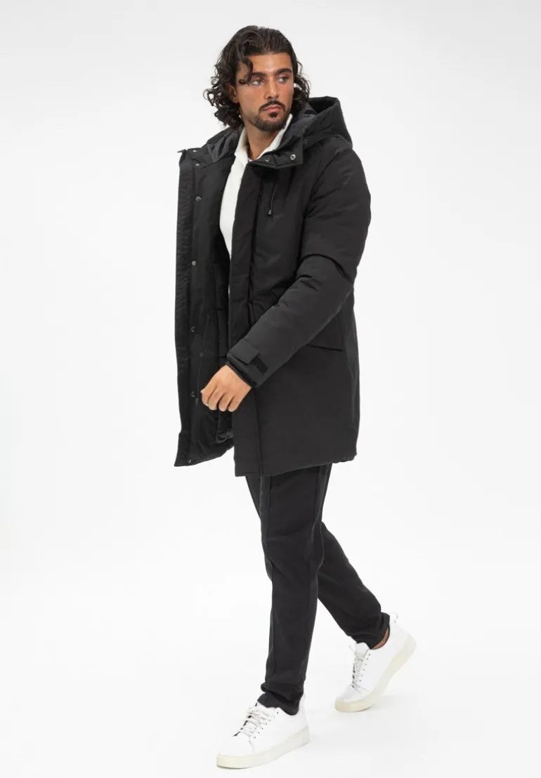 Parka mi longue a capuche