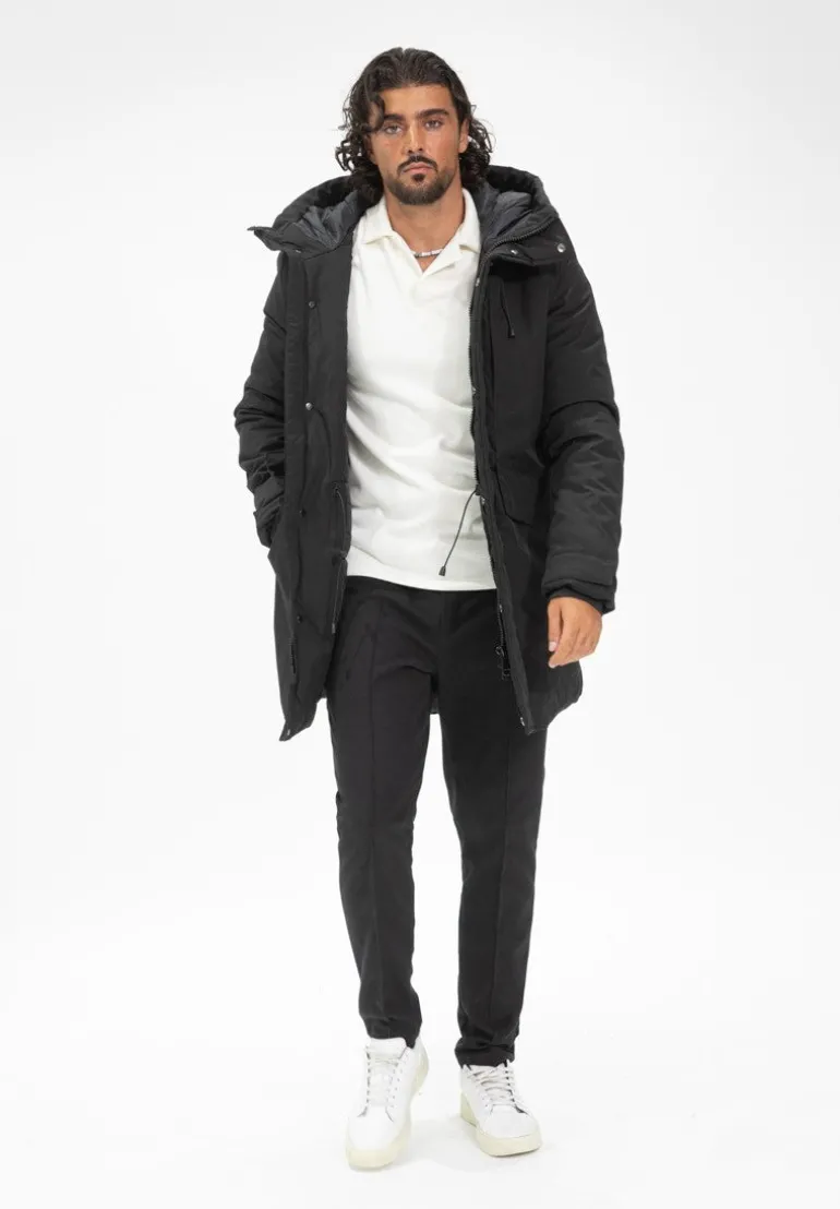Parka mi longue a capuche