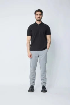 Polo à manches courtes avec col zippé