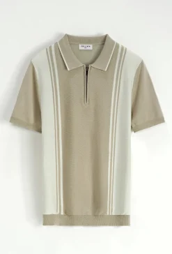 Polo à rayures latérales