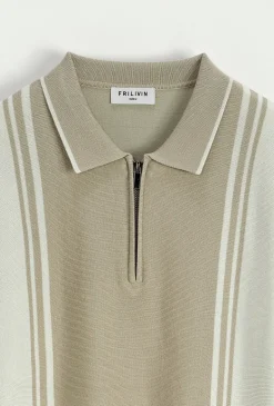 Polo à rayures latérales