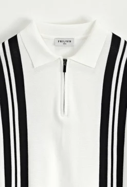 Polo à rayures latérales