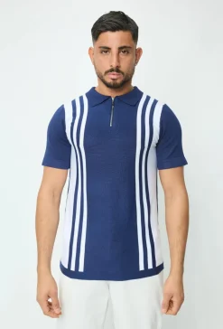 Polo avec détail à rayure