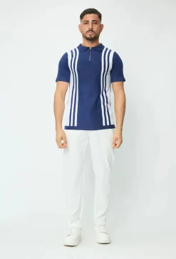 Polo avec détail à rayure