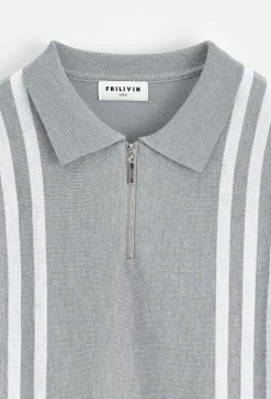 Polo avec détail à rayure