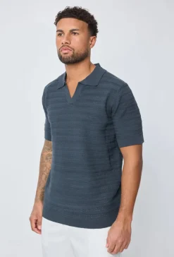 Polo basique col ouvert à revers
