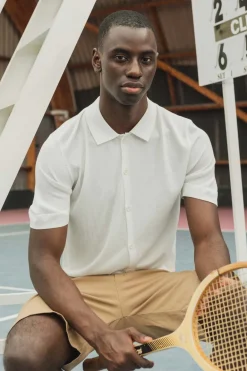 Polo boutonné manches courtes