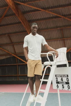 Polo boutonné manches courtes