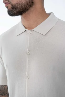 Polo boutonné manches courtes