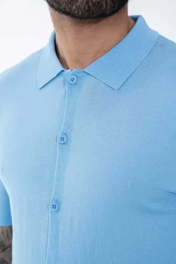 Polo boutonné manches courtes