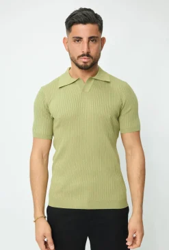 Polo effet rayé uni