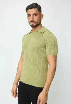 Polo effet rayé uni