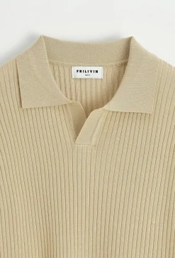 Polo effet rayé uni
