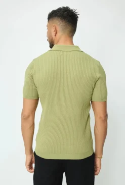 Polo effet rayé uni
