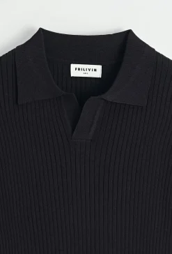 Polo effet rayé uni