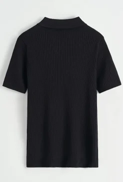 Polo effet rayé uni