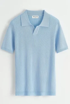 Polo effet rayé uni