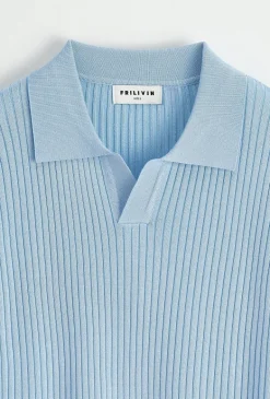 Polo effet rayé uni