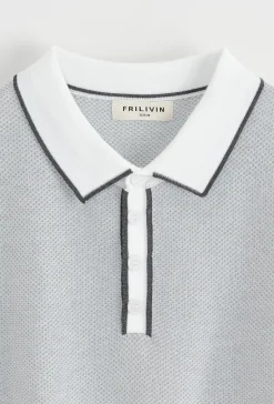 Polo en maille à manches courtes