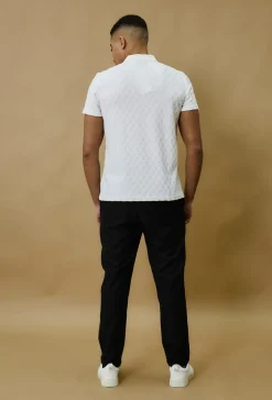 Polo manches courtes à motif carreaux