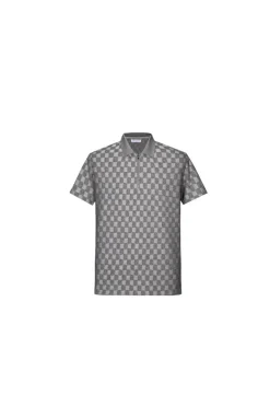 Polo manches courtes à motif carreaux