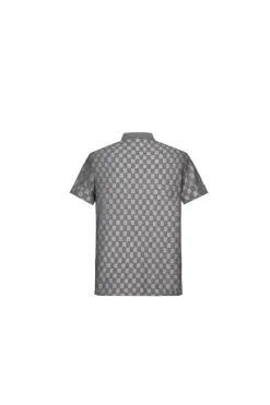 Polo manches courtes à motif carreaux