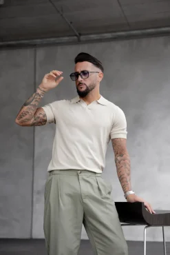 Polo manches courtes uni en maille