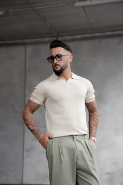 Polo manches courtes uni en maille