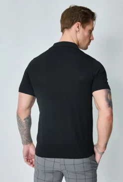 Polo manches courtes uni en maille