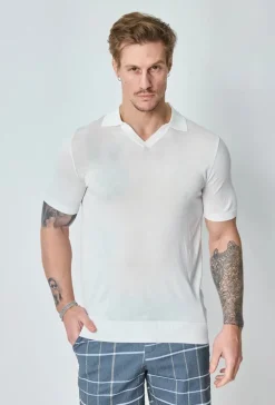 Polo manches courtes uni en maille