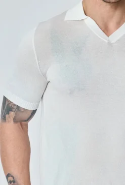 Polo manches courtes uni en maille