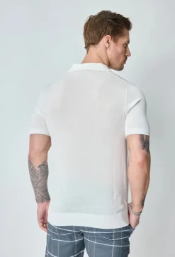 Polo manches courtes uni en maille