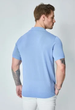 Polo manches courtes uni en maille