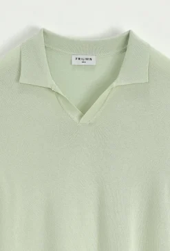 Polo manches courtes uni en maille