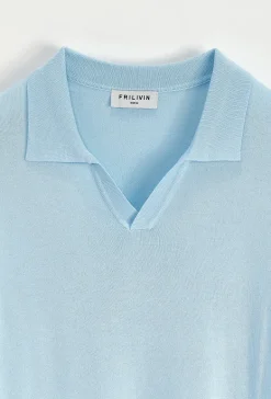 Polo manches courtes uni en maille