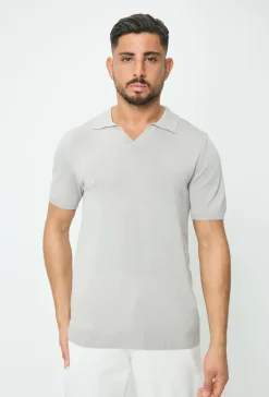 Polo manches courtes uni en maille