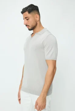 Polo manches courtes uni en maille