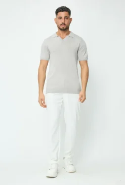 Polo manches courtes uni en maille
