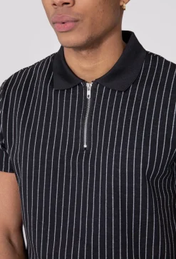 Polo manches courtes zipé