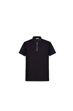 Polo manches courtes zipé