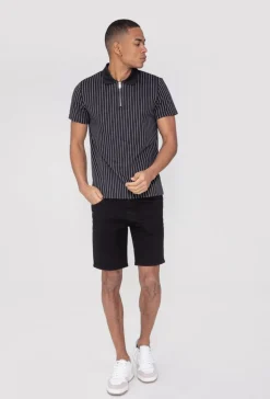 Polo manches courtes zipé
