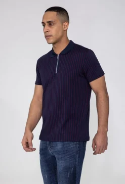Polo manches courtes zipé
