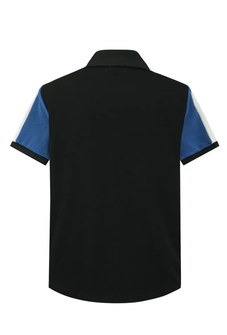 Polo tricolore manches courtes