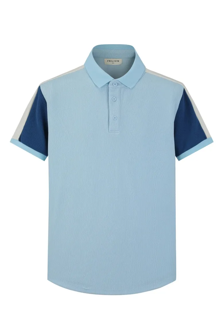 Polo tricolore manches courtes