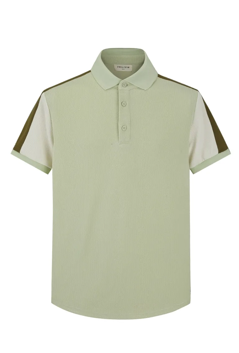 Polo tricolore manches courtes