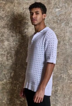 Polo troué manches courtes