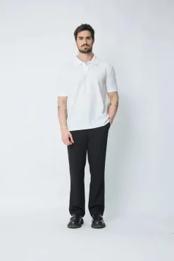 Polo uni à manches courtes