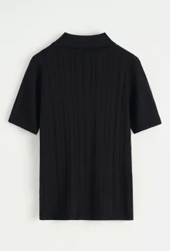 Polo uni effet rayé